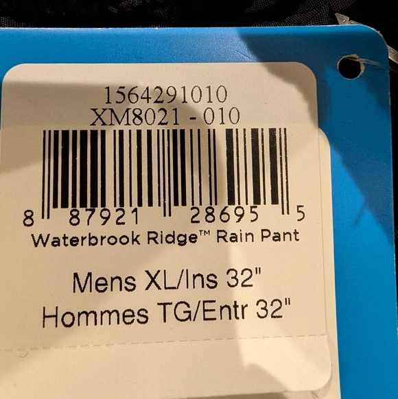 NWT Columbia Waterbrook Ridge Rain pants men's XL - Picture 7 of 9